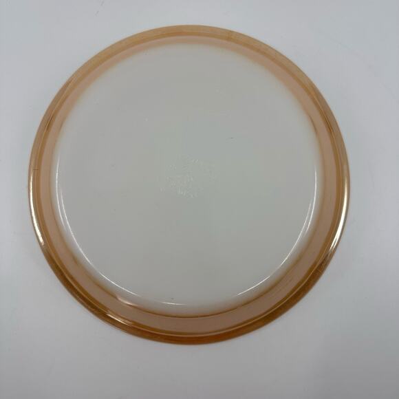 Vintage Fire King 3 Pcs-Bread Loaf Pan/Cake Pan/Split Platter Dish Peach White - Picture 15 of 16